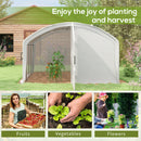 Outsunny 4 x 3 x 2m Polytunnel Greenhouse with Door, UV-resistant PE Cover