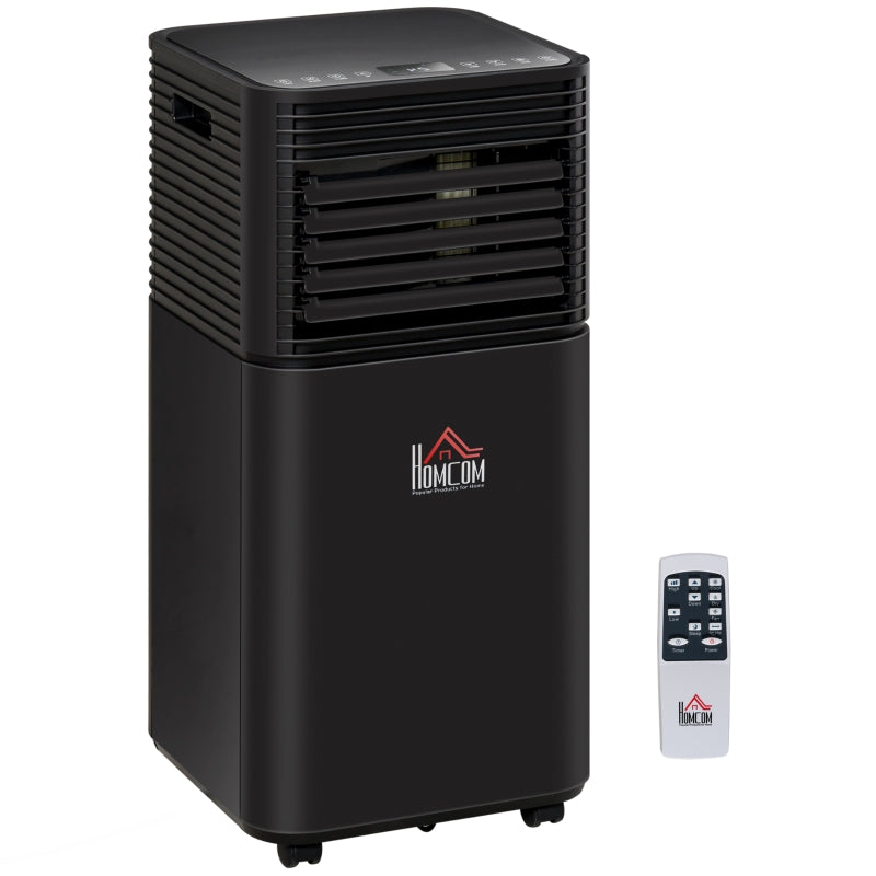 HOMCOM 4-In-1 Compact Portable Mobile Air Conditioner Unit Cooling  - Black