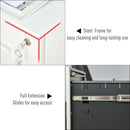 Vinsetto Filing Cabinet with 2 Drawers 39x48x67cm White