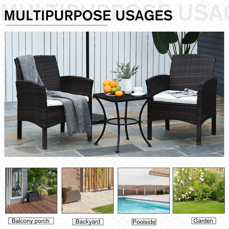 Outsunny Patio End Table - Black