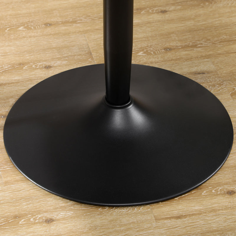HOMCOM Round Dining Table with Steel Base, Non-slip Pad for Living Room