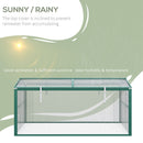 Outsunny Aluminium Cold Frame Greenhouse Planter with Openable Top 130x70x61cm
