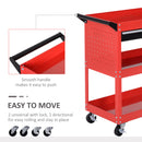 DURHAND 3-tier Tool Trolley Cart Roller Cabinet Garage Workshop With Drawer