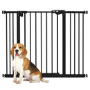 PawHut Adjustable Safety Gate w/ 2 Extensions and Four Adjustable Screws, Black