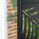 Outsunny 6.5FT Metal Outdoor Privacy Screen Panel w/ Stand and Expansion Screws