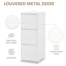 HOMCOM Filing Cabinet with Metal Door 103x38x38cm White