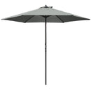 Outsunny 2.8m Patio Umbrella Parasol Outdoor Table Umbrella 6 Ribs Dark Grey