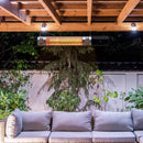 Outsunny Outdoor Wall Mount Electric Halogen Heater 1500W-Black