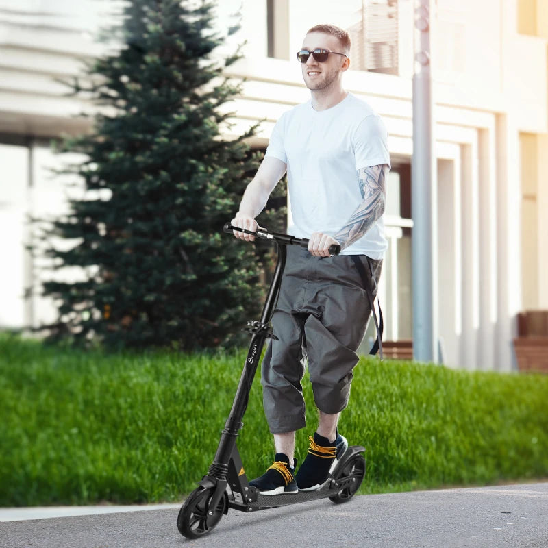 HOMCOM Folding Kick Scooter with Brakes - Black