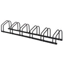 HOMCOM Bike Parking Rack Bicycle Locking Storage Stand for 6 Cycling Black