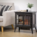 HOMCOM Electric Fireplace Heater with LED Flame Effect - Black