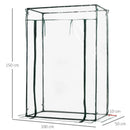 Outdoor Mini Greenhouse Plant Cover with Zipper 100 x 50 x 150CM
