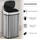 Sensor Dustbin Automatic Touchless Rubbish Garbage Waste Bin 58L