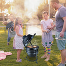 Outsunny Cast Iron Ceramic Charcoal BBQ Oven