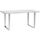 HOMCOM 160 cm Rectangular Dining Table Kitchen Table for 6-8 People White