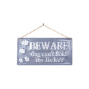 La Hacienda Wall Art - Beware Dog Humour Sign