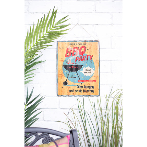 La Hacienda Wall Art Corrugated Bbq Party Metal Sign