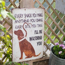La Hacienda Wall Art - I'll Be Watching You Dog Humour Sign