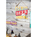 La Hacienda Wall Art - Ice Cold Beer Embossed Metal Sign