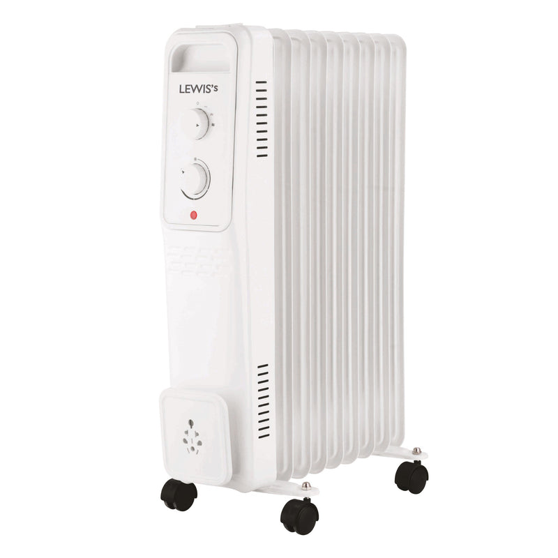 Lewis's Oil Filled Radiator 9 Fin - 2000w White