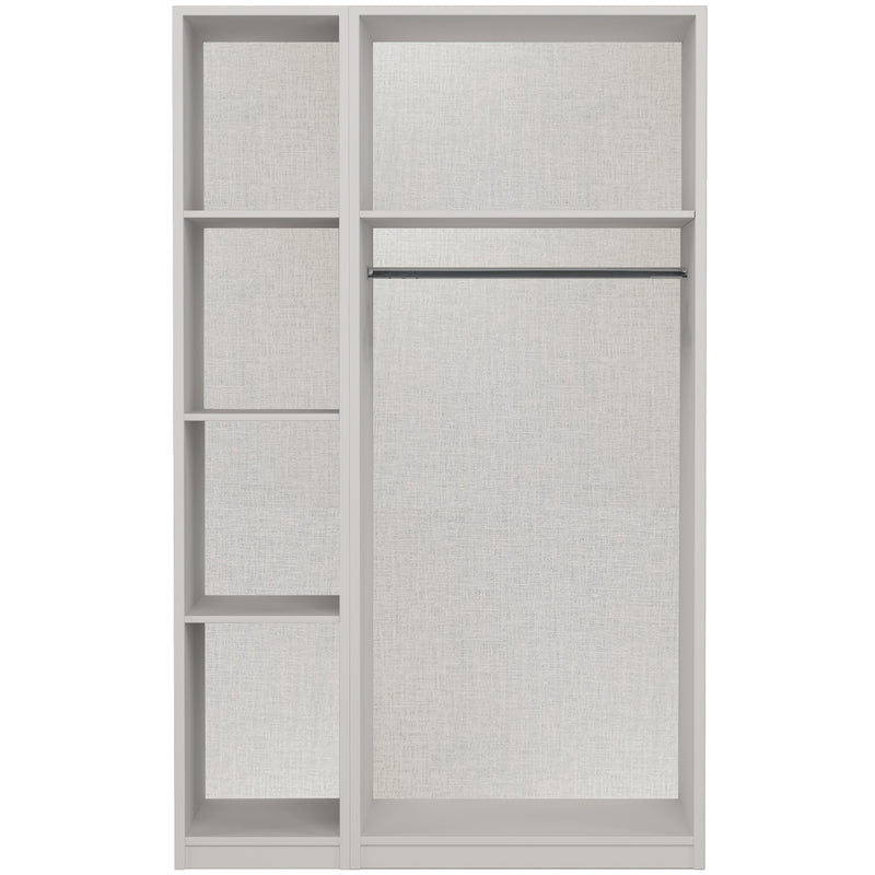 Balagio Ready Assembled Wardrobe with 3 Doors & Mirror - Dusk Grey Gloss