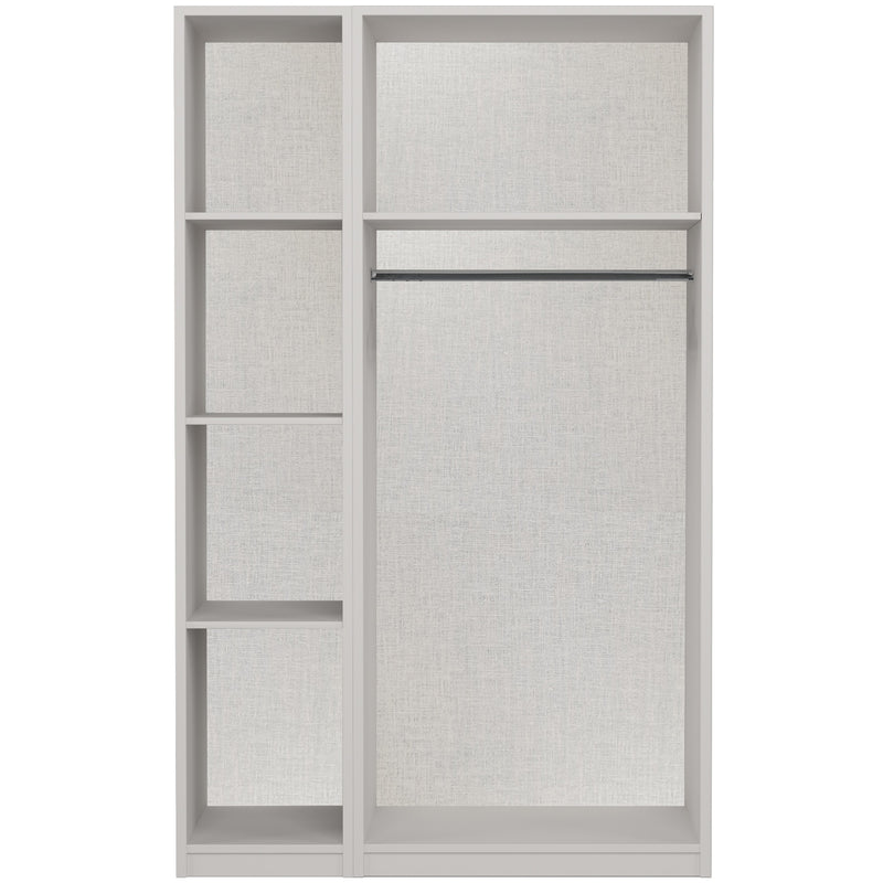 Miley Ready Assembled Wardrobe with 3 Doors & Mirror - Anthracite Larch