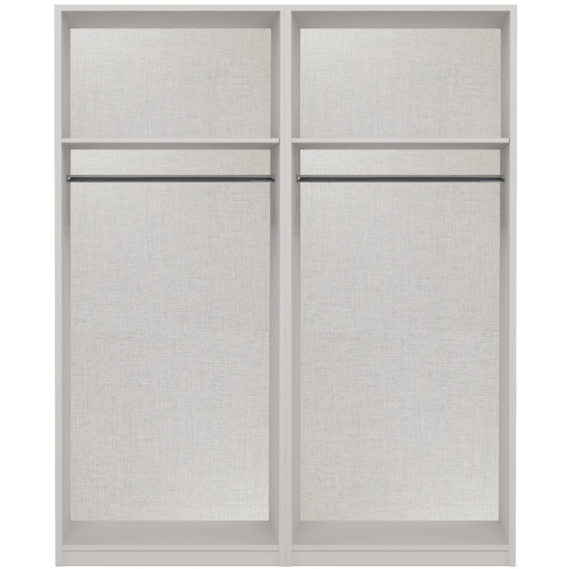 Chester Ready Assembled Wardrobe with 4 Doors & 2 Mirrors - White