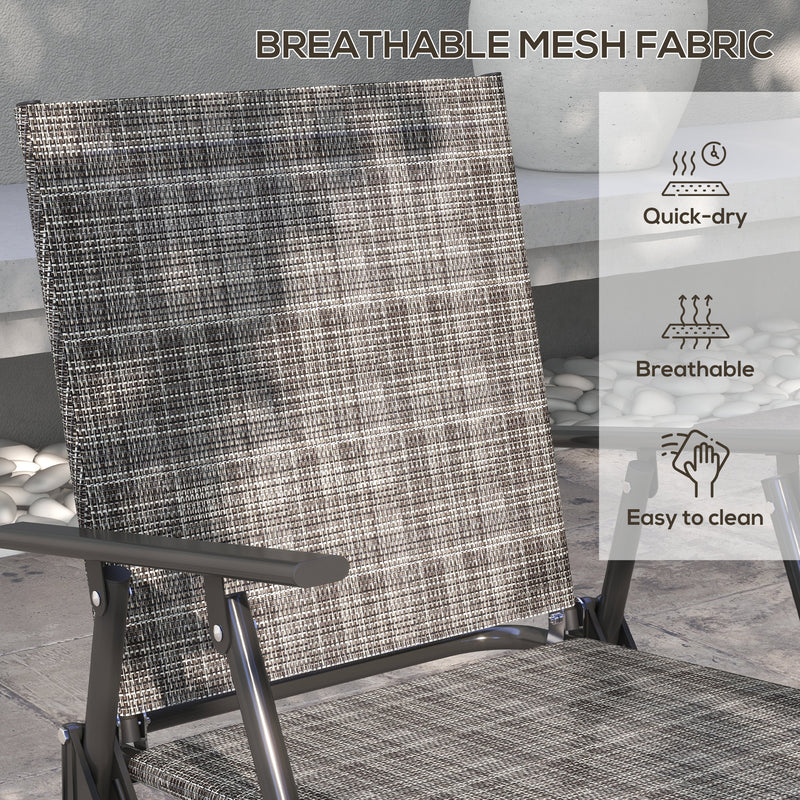 Outsunny Patio Furniture Set, Garden Set w/ Table, Foldable Chairs, a Loveseat
