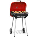 Outsunny Charcoal Trolley BBQ Garden Outdoor Barbecue
