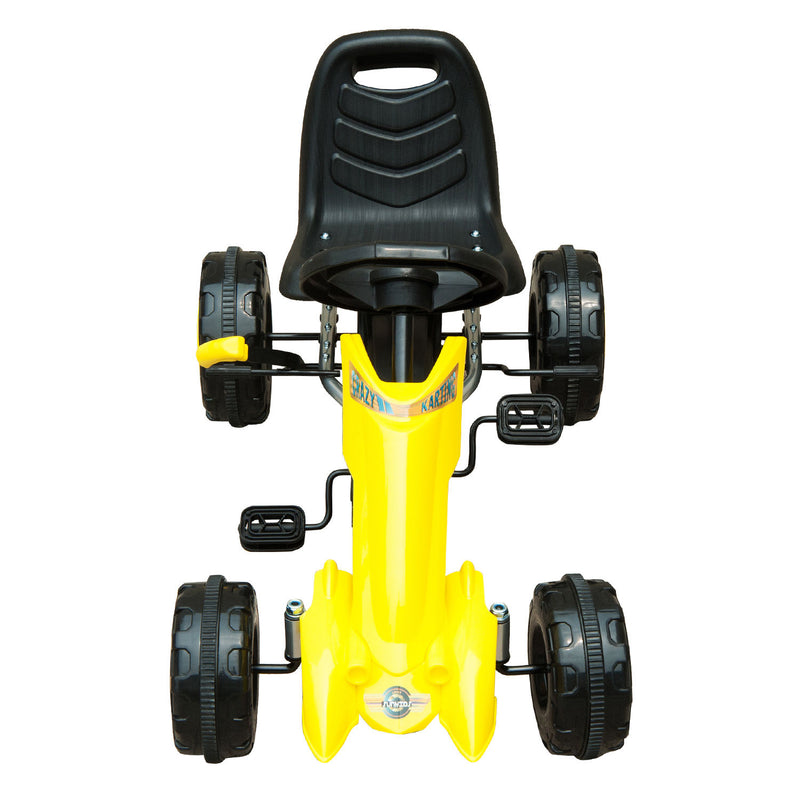 HOMCOM Kids Pedal Go Kart - Yellow & Black