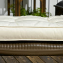 Outsunny 42 x 42cm Replacement Garden Seat Cushion Pad with Ties, Cream