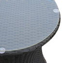 Outsunny-3 Piece Rattan Bistro Set With Cushions