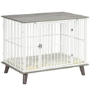 PawHut Dog Crate Furniture, Indoor Dog Kennel Side End Table, 86x60x70 cm