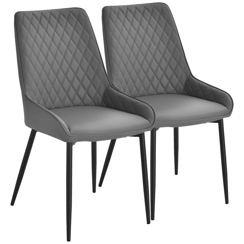 Gray leather dining chairs store set of 4