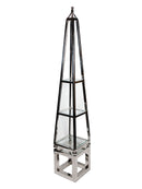 Mint Collection - Obelisk - Glass & Steel - 28x28x170cm