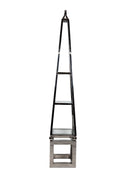 Mint Collection - Obelisk - Glass & Steel - 28x28x170cm
