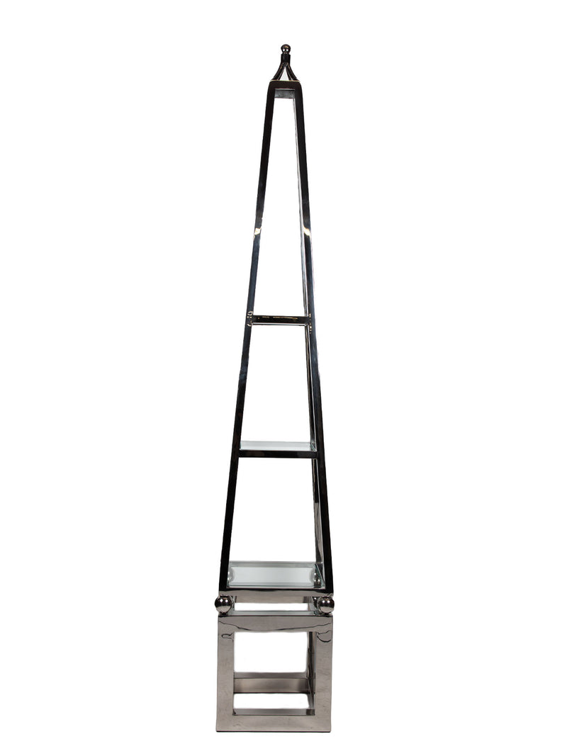 Mint Collection - Obelisk - Glass & Steel - 28x28x170cm