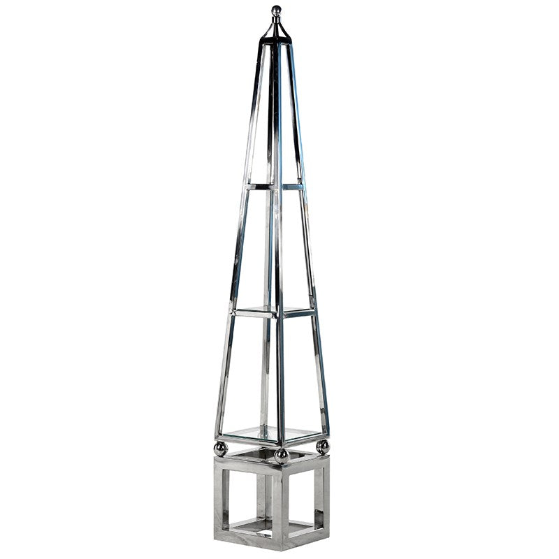 Mint Collection - Obelisk - Glass & Steel - 28x28x170cm