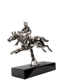Mint Collection - Horse Jump Sculpture - Nickel & Black Nickel - 39x13x33cm