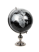 Mint Collection - Black & Nickel Globe - Nickel & Black 33x31x149cm