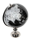 Mint Collection - Black & Nickel Globe - Nickel & Black 33x31x149cm