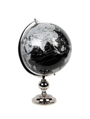 Mint Collection - Black & Nickel Globe - Nickel & Black 33x31x149cm