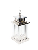 Mint Collection - Nickel Plated Lantern with Glass - Nickel 12x12x29cm