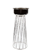 Mint Collection - Nickel Plated Plant Stand - Nickel 30x30x80cm