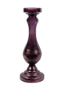 Mint Collection - Glass Pillar Holder - Large - 6.75x6.75x18.5cm