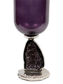 Mint Collection - Glass Vase With Aluminium Base Small - 6x6x18.5cm