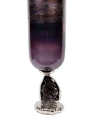 Mint Collection - Glass Vase With Aluminium Base Large - 6x6x22.3cm