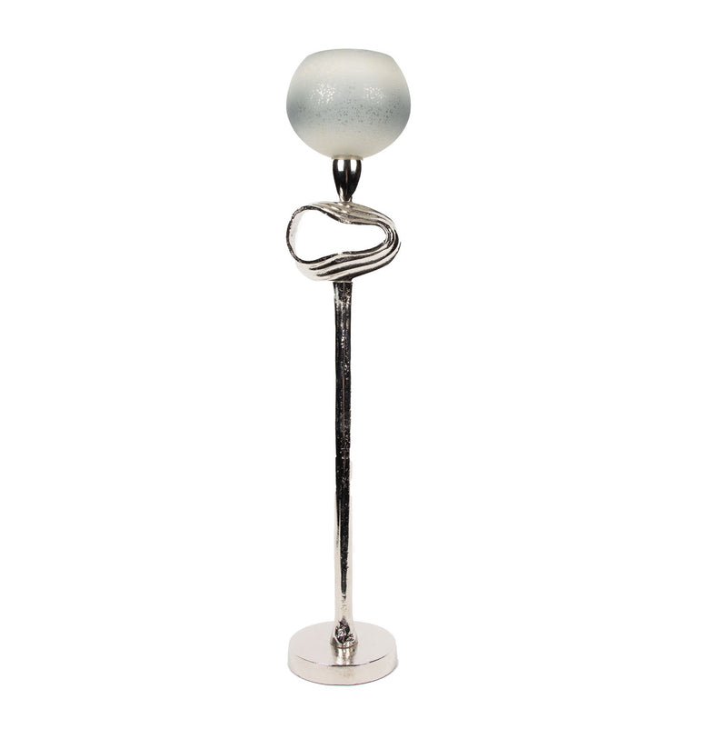 Mint Collection - Glass Votive With Stand Large - 4.5x4.5x22cm