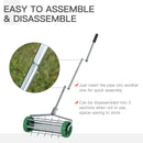 Outsunny Rolling Lawn Aerator