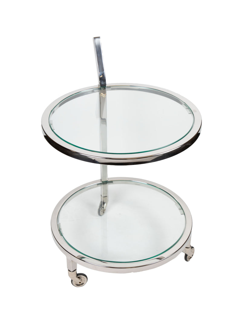 Mint Collection - Bar Cart - Glass & Steel - 51x51x80cm